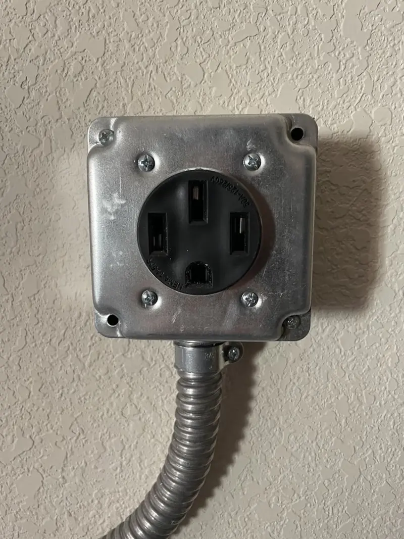 NEMA 14-50 outlet installed for Electrical Panel Upgrade in Tallahassee